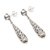 Blue topaz dangle earrings, 'Flower Pendulum' - Balinese Blue Topaz and Sterling Silver Earrings (image 2d) thumbail