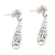 Blue topaz dangle earrings, 'Flower Pendulum' - Balinese Blue Topaz and Sterling Silver Earrings (image 2e) thumbail