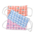 Cotton face masks, 'Playful Pastels' (set of 3) - 3 Cotton Pastel Print Pleated 2-Layer Face Masks (image 2a) thumbail