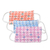 Cotton face masks, 'Playful Pastels' (set of 3) - 3 Cotton Pastel Print Pleated 2-Layer Face Masks (image 2f) thumbail