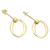 Gold plated dangle earrings, 'Edge of Sunset' - Gold Plated Circle Dangle Earrings (image 2a) thumbail