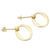 Gold plated dangle earrings, 'Edge of Sunset' - Gold Plated Circle Dangle Earrings (image 2c) thumbail