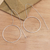 Sterling silver threader earrings, 'Single Circle' - Sterling Silver Threader Earrings Single Circle