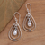 Cultured pearl dangle earrings, 'Pearly Tears' - Cultured Pearl and Sterling Silver Teardrop Dangle Earrings (image 2) thumbail