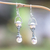 Cultured pearl dangle earrings, 'Idle Hours' - Hourglass Cultured Pearl and Sterling Silver Dangle Earrings (image 2) thumbail