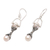 Cultured pearl dangle earrings, 'Idle Hours' - Hourglass Cultured Pearl and Sterling Silver Dangle Earrings (image 2d) thumbail