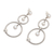 Cultured pearl dangle earrings, 'What Goes Around' - Double Circle Dangle Earrings with Cultured Pearls (image 2c) thumbail