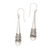 Cultured pearl dangle earrings, 'Bali Cornet' - Sterling Silver Cone Dangle Earrings with Cultured Pearl thumbail