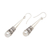 Cultured pearl dangle earrings, 'Bali Cornet' - Sterling Silver Cone Dangle Earrings with Cultured Pearl (image 2c) thumbail