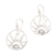 Sterling silver dangle earrings, 'Balinese Fire' - Fire Ring Sterling High Polish Silver Dangle Earrings thumbail