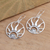 Sterling silver dangle earrings, 'Balinese Fire' - Fire Ring Sterling High Polish Silver Dangle Earrings (image 2b) thumbail