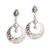 Cultured pearl dangle earrings, 'Moon Over Bali' - Sterling Silver Post. Dangle Earrings with Cultured Pearls (image 2a) thumbail