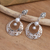 Cultured pearl dangle earrings, 'Moon Over Bali' - Sterling Silver Post. Dangle Earrings with Cultured Pearls (image 2b) thumbail