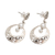 Cultured pearl dangle earrings, 'Moon Over Bali' - Sterling Silver Post. Dangle Earrings with Cultured Pearls (image 2c) thumbail