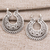 Sterling silver hoop earrings, 'Making Waves' - Balinese Sterling Silver Hoop Earrings