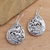Sterling silver dangle earrings, 'Garden Peacocks' - Sterling Silver Peacock Dangle Earrings thumbail