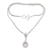 Gold- accented amethyst pendant necklace, 'Alluring Danger in Purple' - Gold Accented Sterling Silver Amethyst Pendant Necklace (image 2a) thumbail