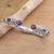 Gold-accented amethyst cuff bracelet, 'Fierce Warrior in Amethyst' - Sterling Silver and Amethyst Cuff Bracelet from Bali (image 2b) thumbail