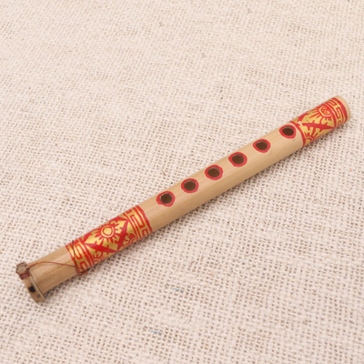 Flauta de bambú - Flauta balinesa de bambú y cáscara de coco