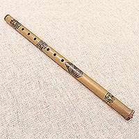 Flauta de bambú, 'Melodious Barong' - Flauta de bambú Barong hecha a mano