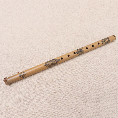 Flauta de bambú - Flauta de bambú barong hecha a mano