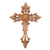 Wood wall cross, 'Natural Cross' - Flower Accent Wood Wall Cross (image 2a) thumbail