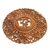 Wood relief panel, 'Natural Mantra' - Hand Carved Wood Relief Panel with Om Symbol (image 2b) thumbail