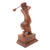 Holzskulptur - Handgefertigte balinesische Golfspieler-Statuette aus Holz