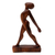 Holzstatuette - Yoga-Pose handgeschnitzte Suar-Holzskulptur
