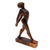 estatuilla de madera - Postura de yoga escultura de madera de suar tallada a mano