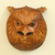 Wood wall sculpture, 'Owl Eyes' - Hand Carved Native Suar Wood Owl Head Wall Decor (image 2) thumbail