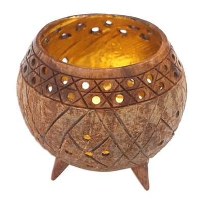 Albesia Wood and Coconut Shell Catchall