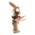 Wood sculpture, 'Hummingbird Heights' - Hummingbird Sculpture Hand Carved from Wood (image 2b) thumbail
