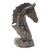 Wood statuette, 'Vintage Horse Head' - Distressed Horse Head Sculpture from Bali thumbail