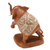 Wood sculpture, 'Fighting Elephant' - Hand Carved Suar Wood Elephant Statuette (image 2f) thumbail