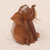 Wood sculpture, 'Sitting Elephant' - Seated Elephant Hand Carved Wood Sculpture (image 2b) thumbail