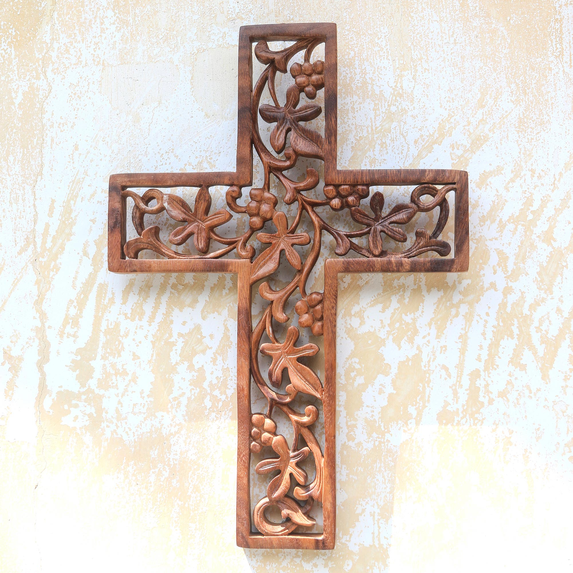 Religious Gifts, Cross with Vines Ornament