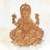 Wood relief panel, 'Ganesha Meditating' - Suar Wood Hand Carved Ganesha Meditating Relief Panel