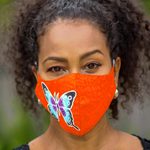 Hand-painted rayon face masks, 'Island Butterfly Beauty' (set of 3) - 3 Hand-Painted Butterfly on Balinese Batik 2-Layer Masks