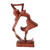 Wood sculpture, 'Dancing Woman' - Hand Carved Wood Statue of Woman Dancing