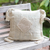 Woven cotton cushion cover, 'Gathered Attention' - Cotton Macrame Zippered Cushion Cover thumbail