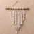 Cotton macrame wall hanging, 'DNA Chain' - 100% Cotton Ivory Macrame Wall Hanging thumbail
