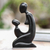 Wood statuette, 'Gazing Mother' - Hand Carved Suar Wood Statuette (image 2) thumbail