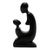 Wood statuette, 'Gazing Mother' - Hand Carved Suar Wood Statuette thumbail