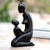 Wood statuette, 'Gazing Mother' - Hand Carved Suar Wood Statuette (image 2b) thumbail