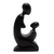 Wood statuette, 'Gazing Mother' - Hand Carved Suar Wood Statuette (image 2c) thumbail