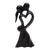 Wood statuette, 'Gentle Kiss' - Hand Carved Suar Wood Statuette thumbail