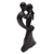 Wood statuette, 'Gentle Kiss' - Hand Carved Suar Wood Statuette (image 2d) thumbail