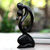 Wood statuette, 'Love Kiss' - Hand Carved Suar Wood Statuette (image 2) thumbail