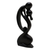 Wood statuette, 'Love Kiss' - Hand Carved Suar Wood Statuette (image 2b) thumbail